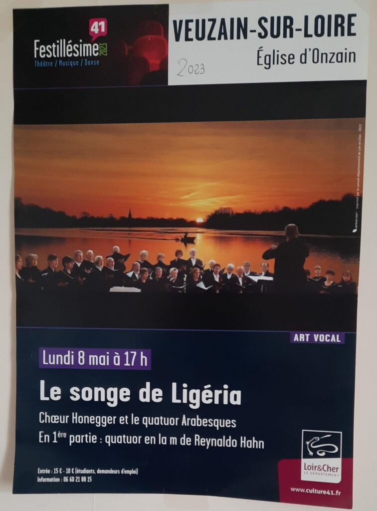 Le songe de Ligéria, œuvre d'Arnaud Juliot chanté par le chœur Honegger en mai 2023.